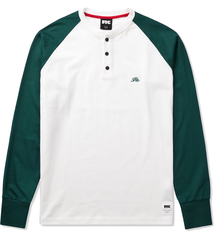 Green L/S Raglan Henley Shirt  Placeholder Image