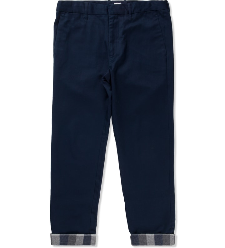 Navy Check Chino Pants  Placeholder Image