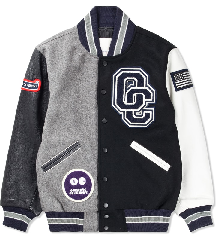Black/White Reno Varsity Jacket  Placeholder Image