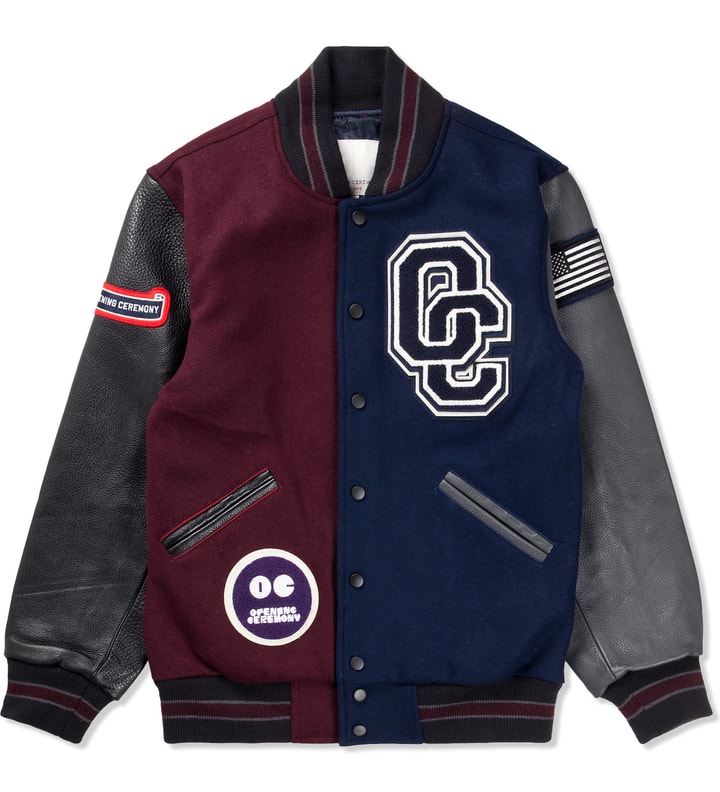 Burgundy/Navy Reno Varsity Jacket  Placeholder Image