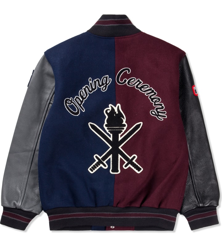 Burgundy/Navy Reno Varsity Jacket  Placeholder Image
