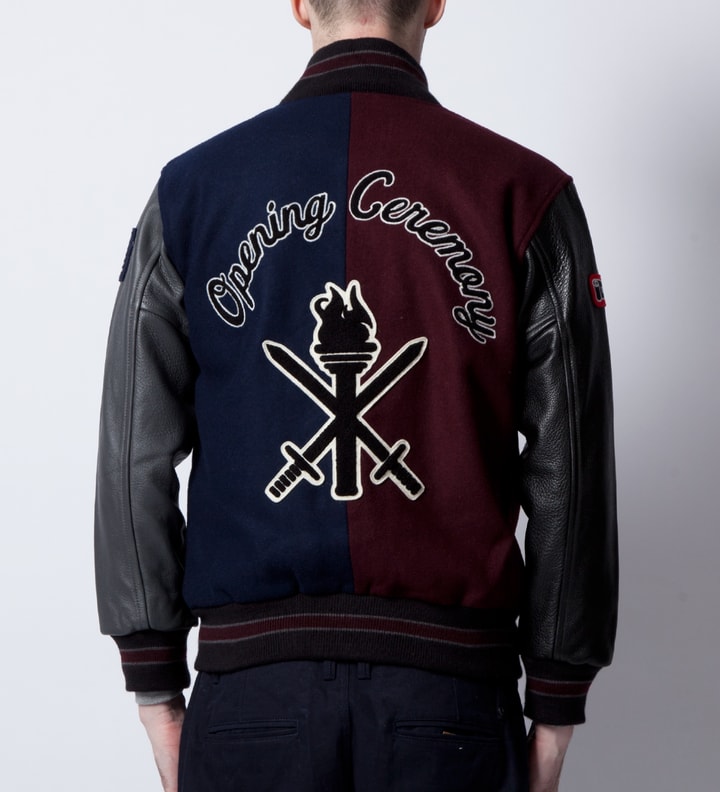 Burgundy/Navy Reno Varsity Jacket  Placeholder Image