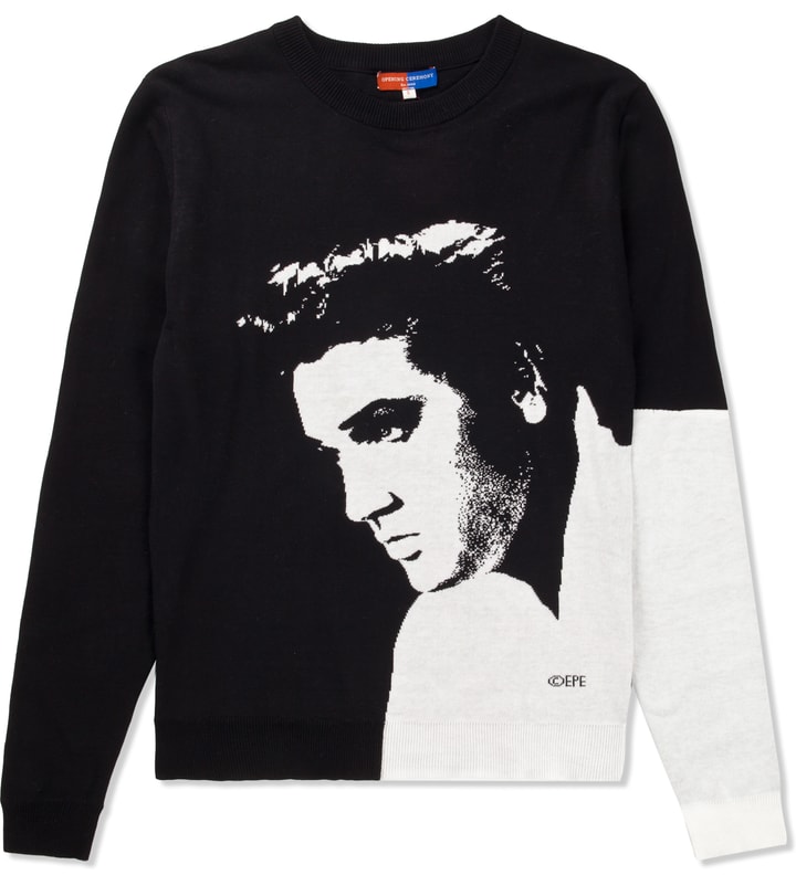 Opening Ceremony x Elvis Black/White Elvis Portrait Profile Sweater  Placeholder Image