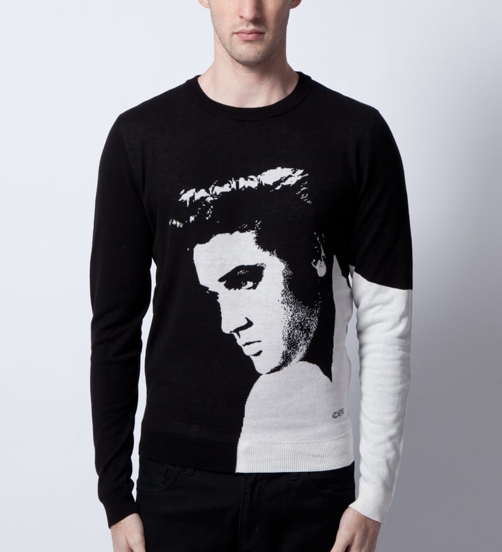 Opening Ceremony x Elvis Black/White Elvis Portrait Profile Sweater  Placeholder Image