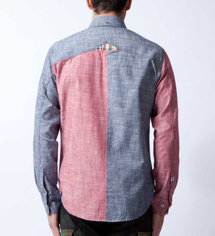 Blue Stern Blocked Shirt  Placeholder Image