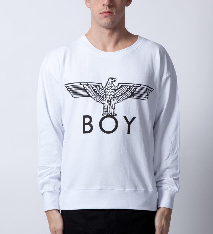 White/Black Boy Eagle Sweater  Placeholder Image