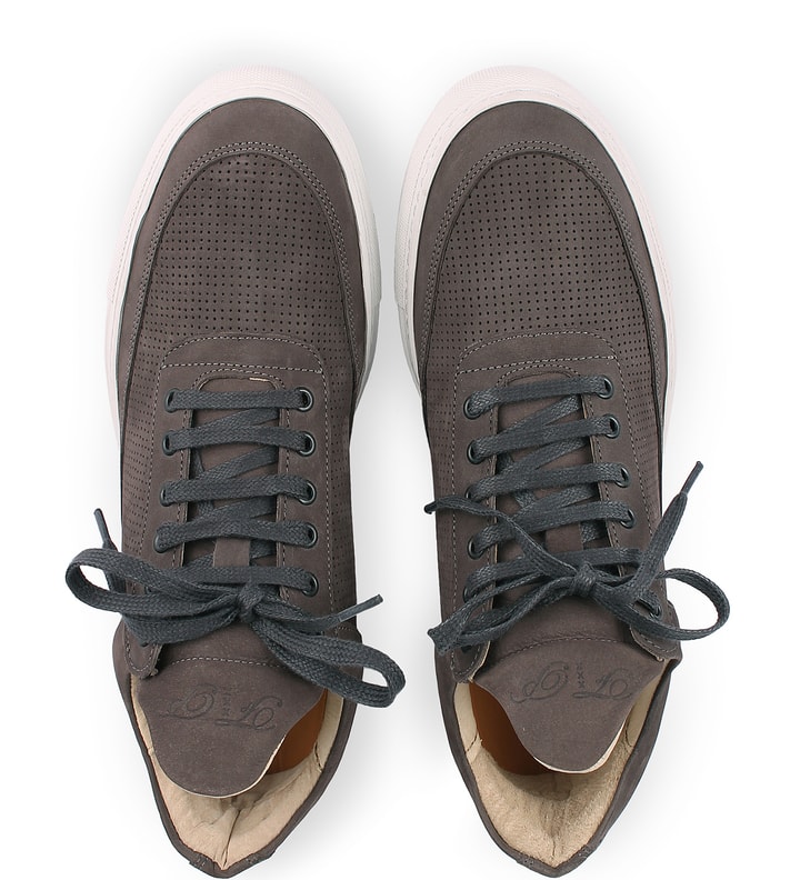 Filling Pieces Perforated Grey Lowtop Shoe