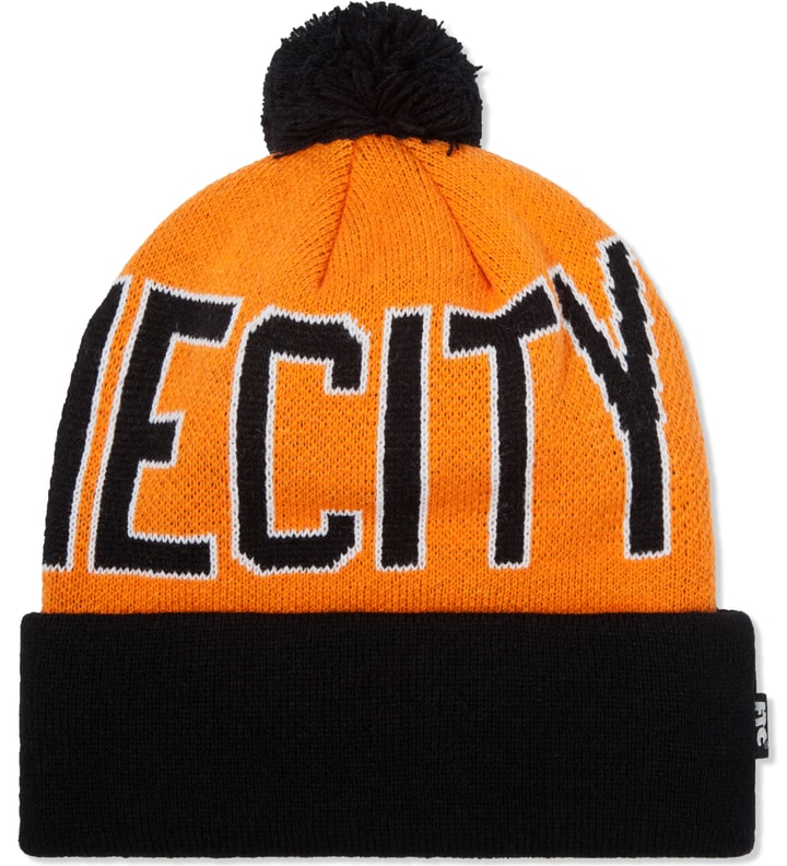 Orange Snow Knit Beanie  Placeholder Image