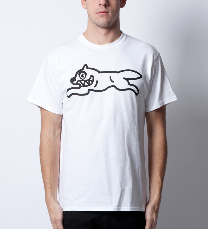 White Running Dog T-Shirt Placeholder Image