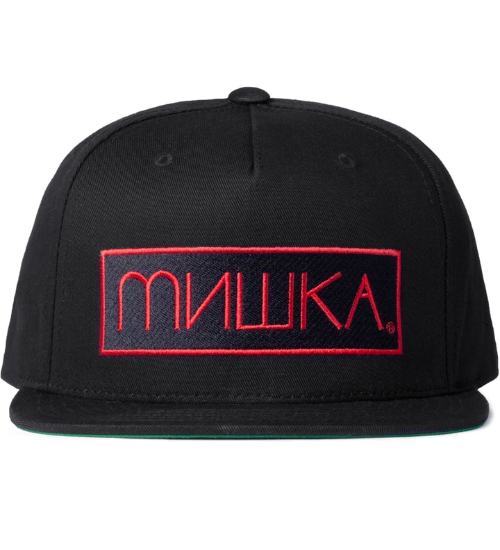 Black Cyrillic Box Snapback Cap  Placeholder Image