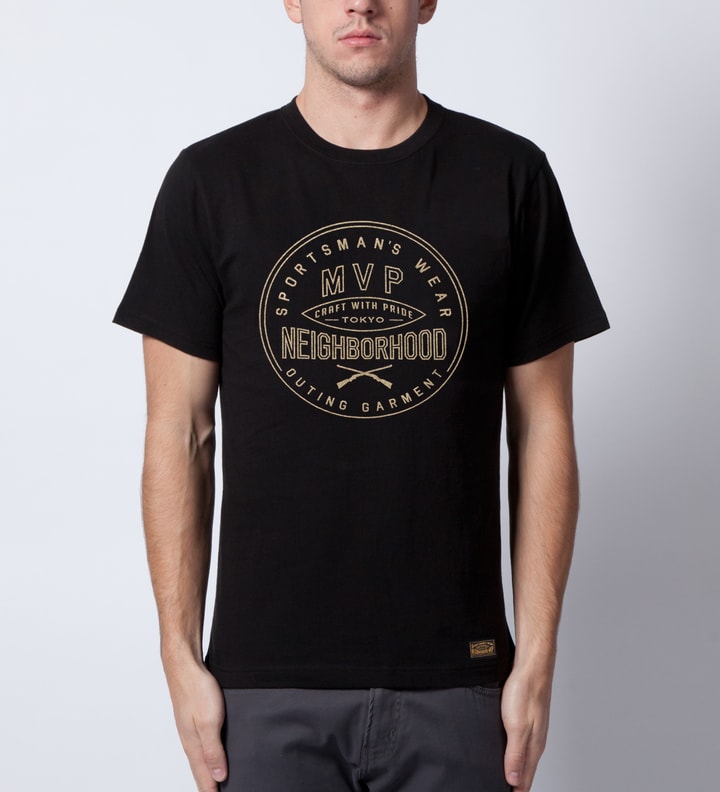 M.V.P. x NEIGHBORHOOD Black NHMV.2 "C-TEE.SS." T-Shirt  Placeholder Image