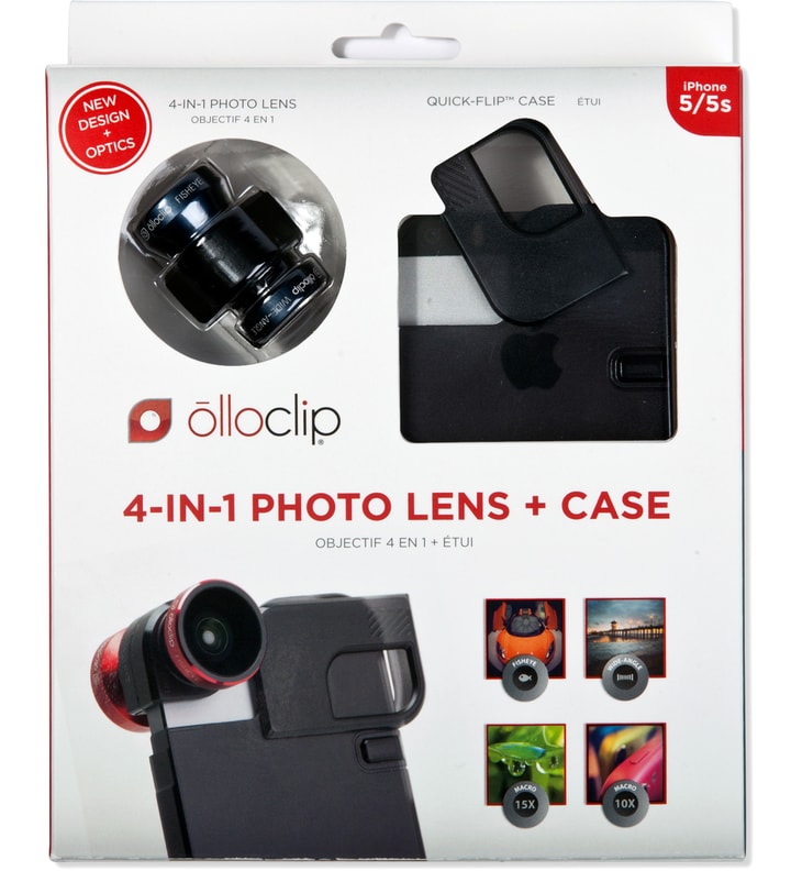 Black Lens/Black Clip and Black Case olloclip iPhone 5/5s: 4 in 1 Lens + Quick Flip Case and Pro-Photo Adapter Placeholder Image