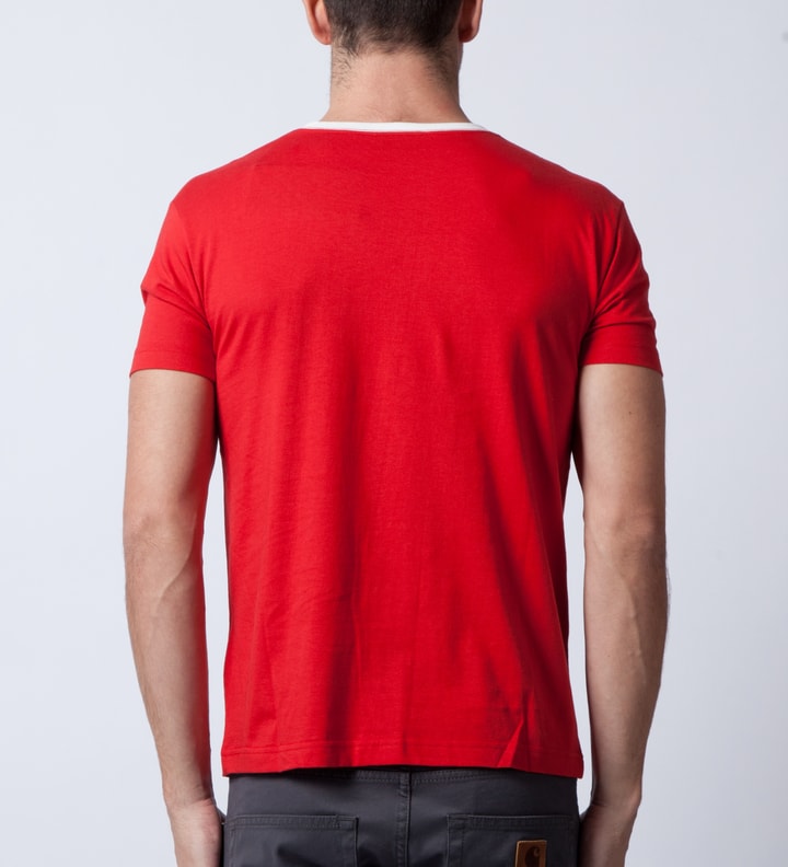 Red Border V-Cut T-Shirt  Placeholder Image