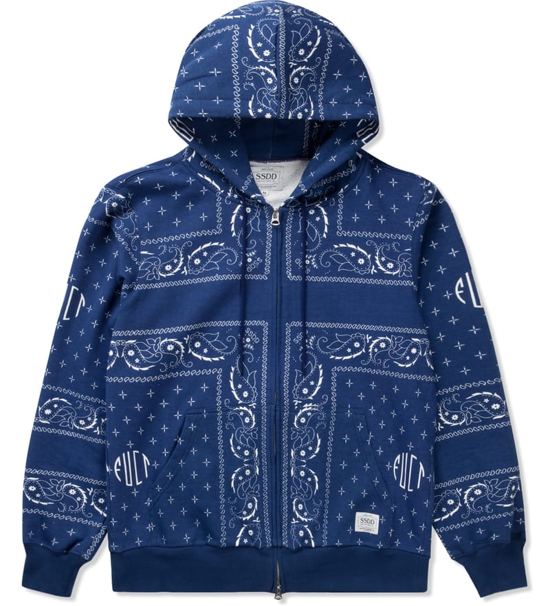 FUCT SSDD - Navy SSDD Bandana Zip-Up 