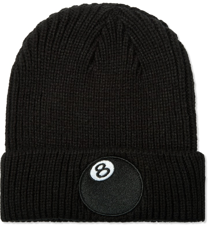 Black 8-Ball Cuff Beanie  Placeholder Image