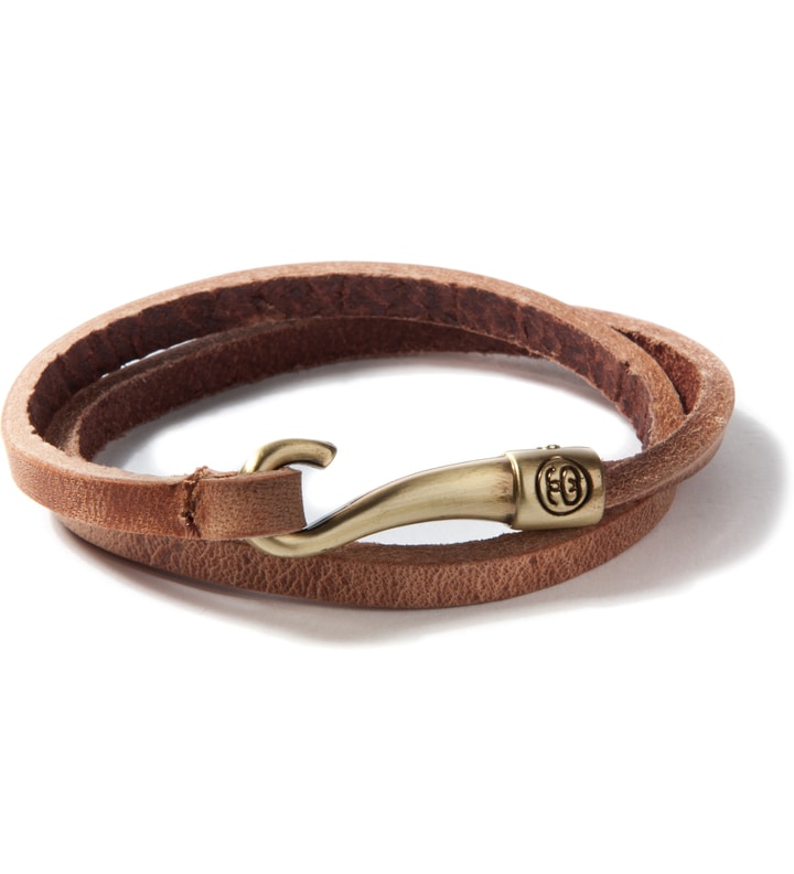 Brown Hooked Leather Bracelet  Placeholder Image