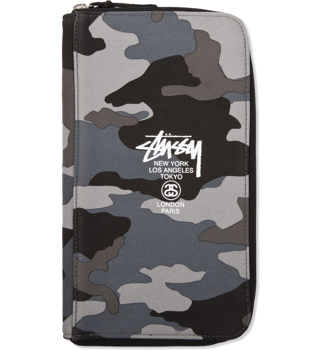 Stssy - Black Camo Passport Holder | HBX Stssy - Black Camo Passport Holder | HBX