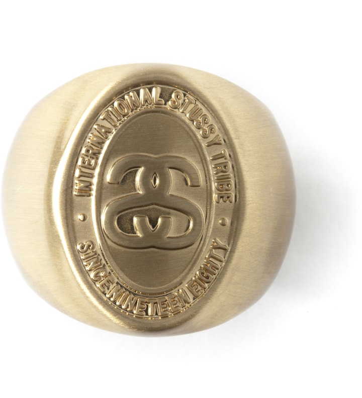 Stüssy - Gold Double S Ring | HBX