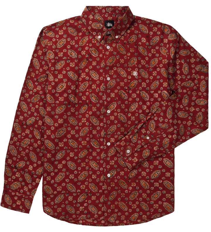 Red Paisley Wood Block Shirt Placeholder Image