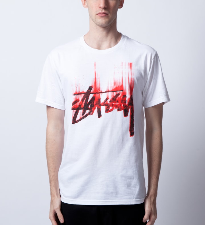 White/Red Stock Paint T-Shirt Placeholder Image