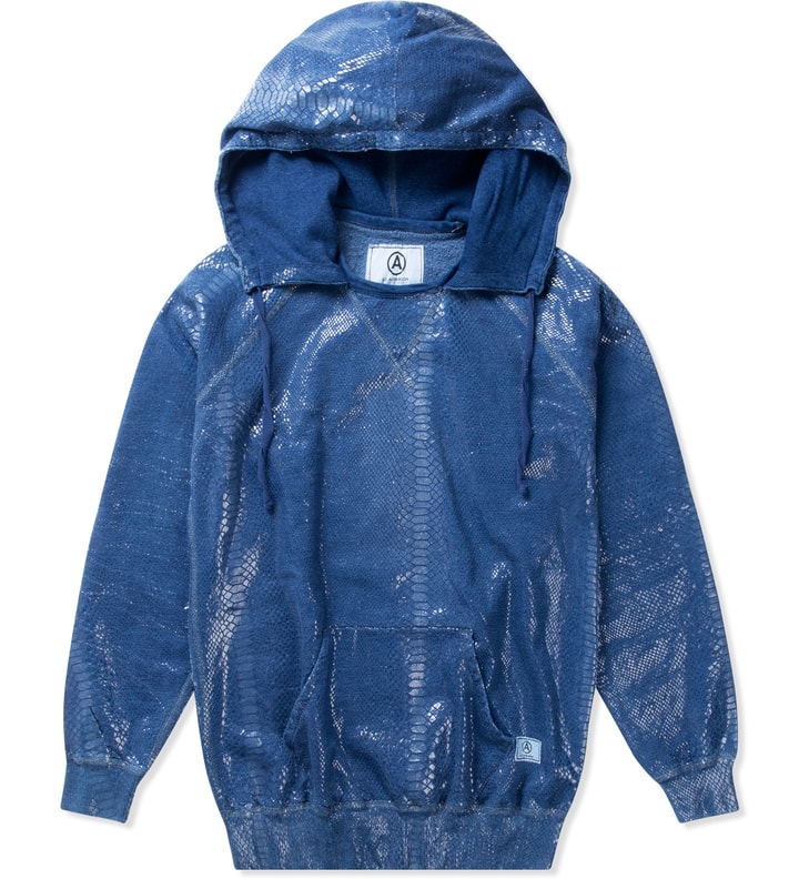 Blue Alligator Texture Hoodie  Placeholder Image
