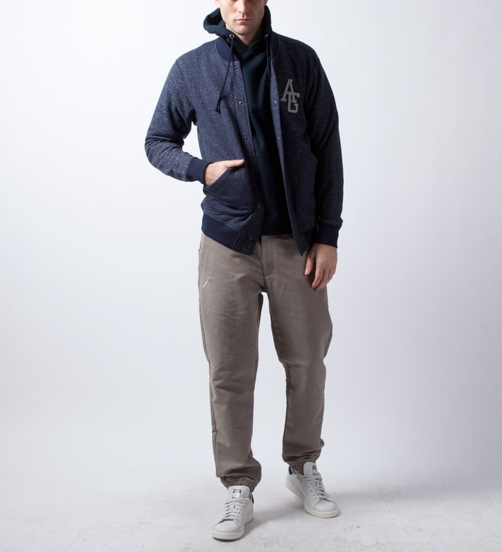 Salt & Pepper Navy AG Varsity Fleece Jacket  Placeholder Image