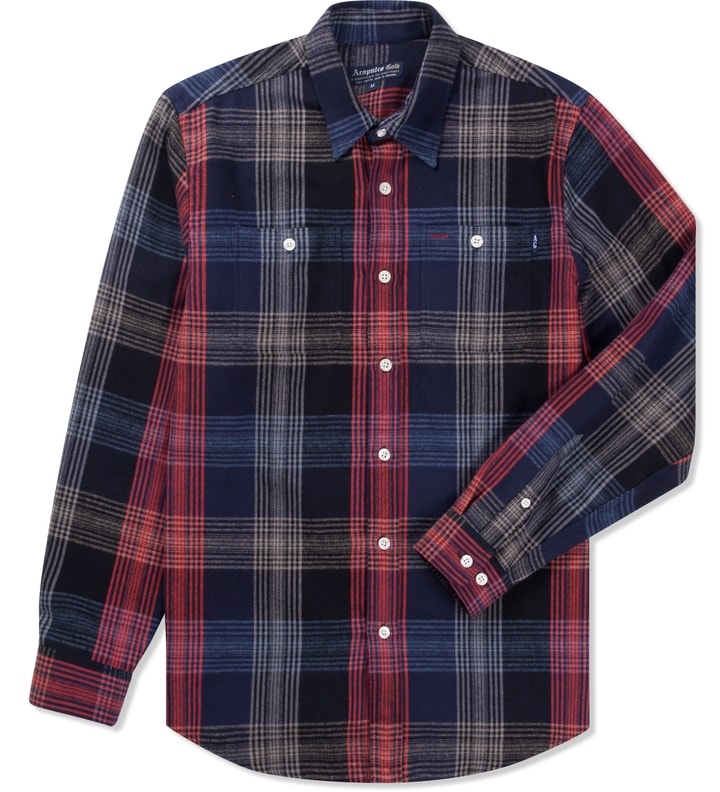 Navy/Red Plaid Stockman Flannel Shirt Placeholder Image