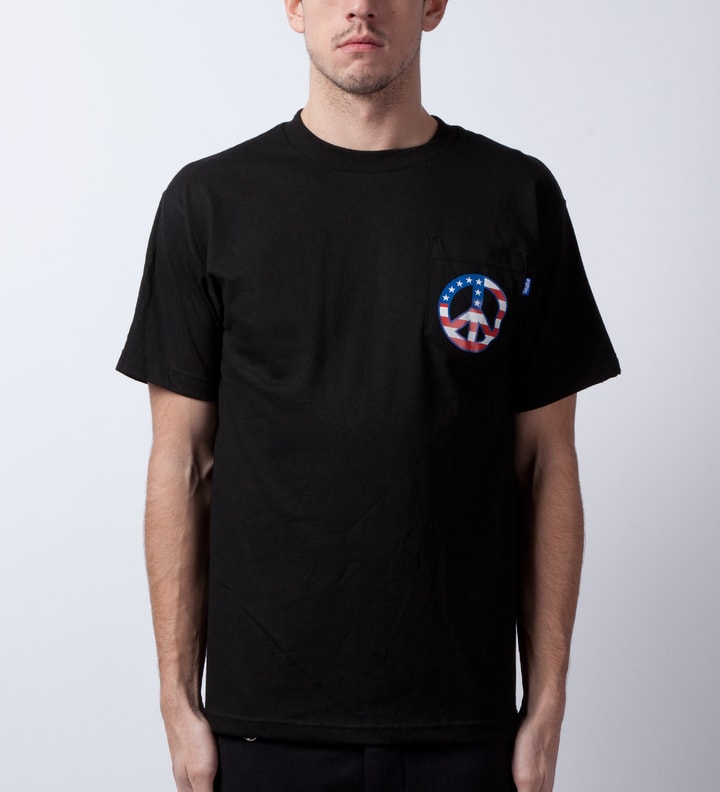 Black Peace Pocket T-Shirt Placeholder Image