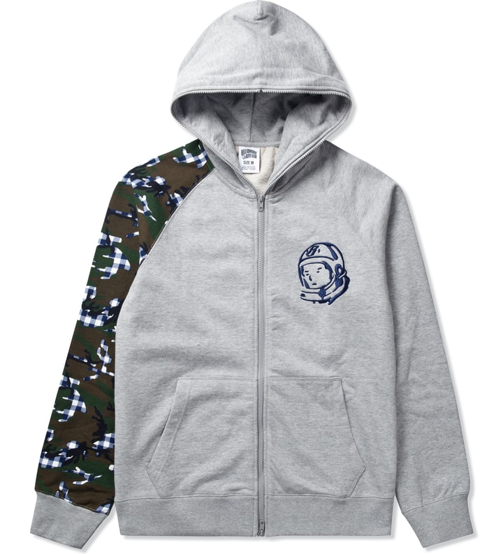 Heather Grey L/S "Gamo" Zip Front Hoodie Placeholder Image