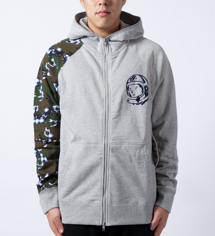 Heather Grey L/S "Gamo" Zip Front Hoodie Placeholder Image