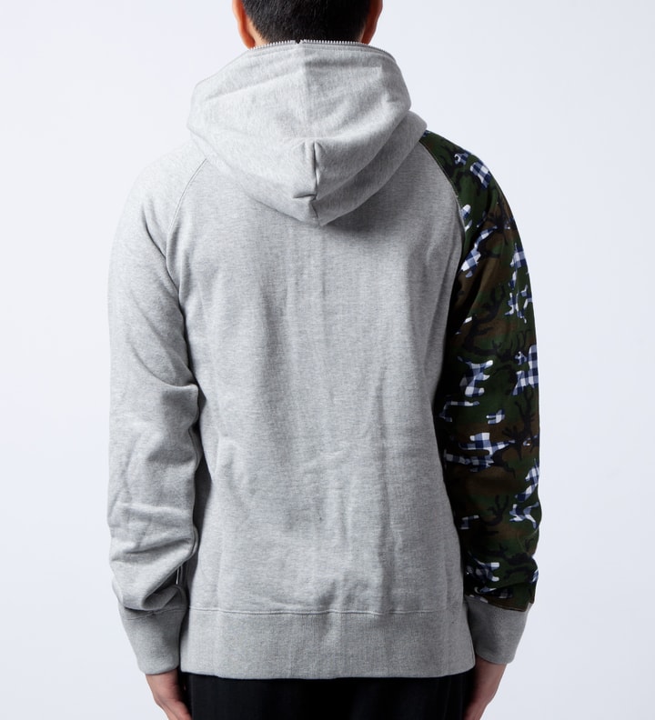 Heather Grey L/S "Gamo" Zip Front Hoodie Placeholder Image