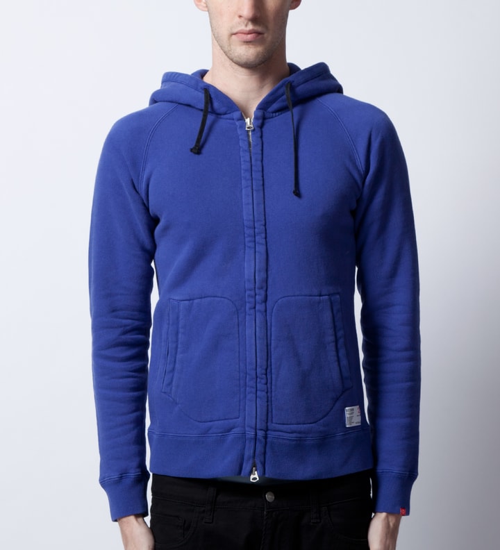 Navy "Anthony" L/S Zip -Up Hoodie  Placeholder Image