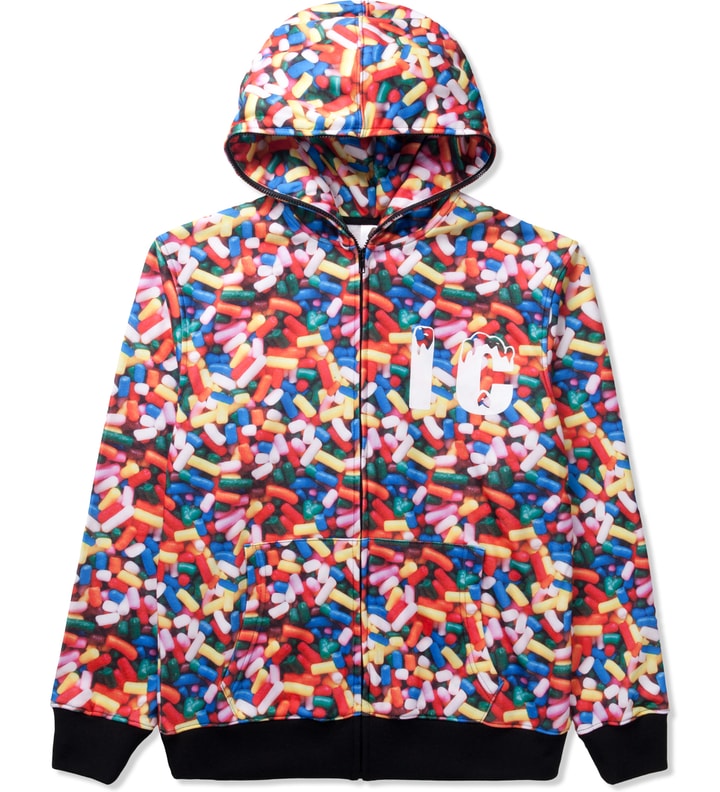 Multi "Sprinkle" L/S Zip Front Hoodie  Placeholder Image