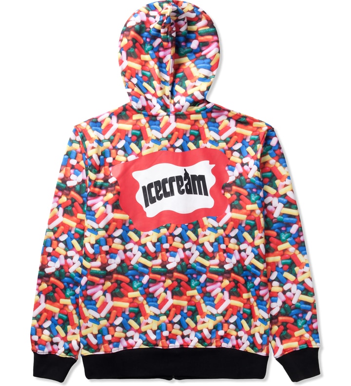Multi "Sprinkle" L/S Zip Front Hoodie  Placeholder Image