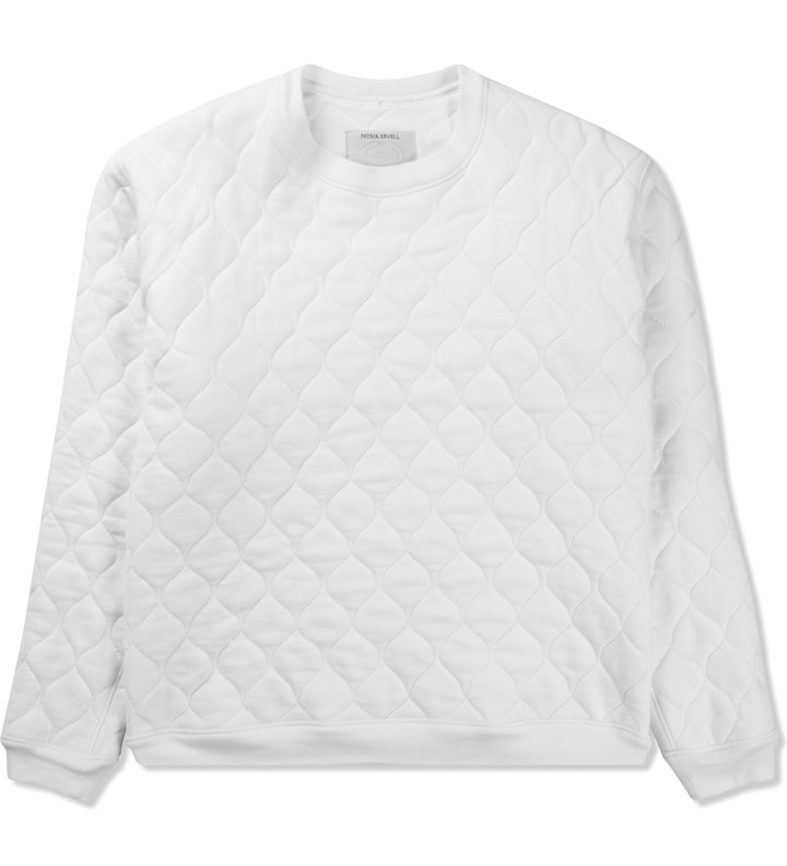 White Quilted Sweatshirt  Placeholder Image