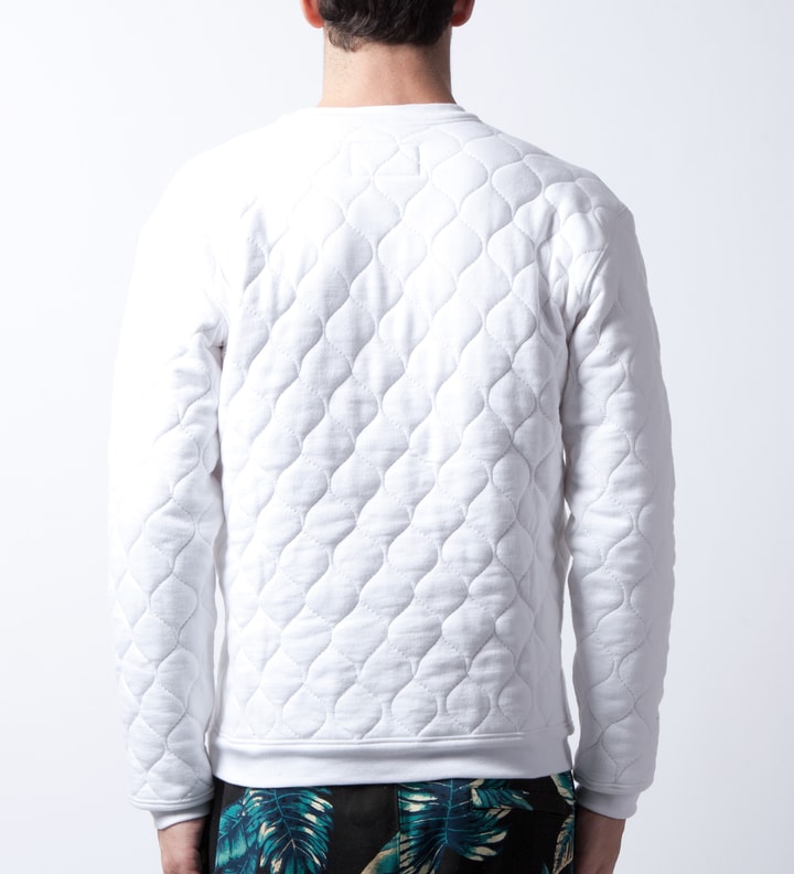 White Quilted Sweatshirt  Placeholder Image