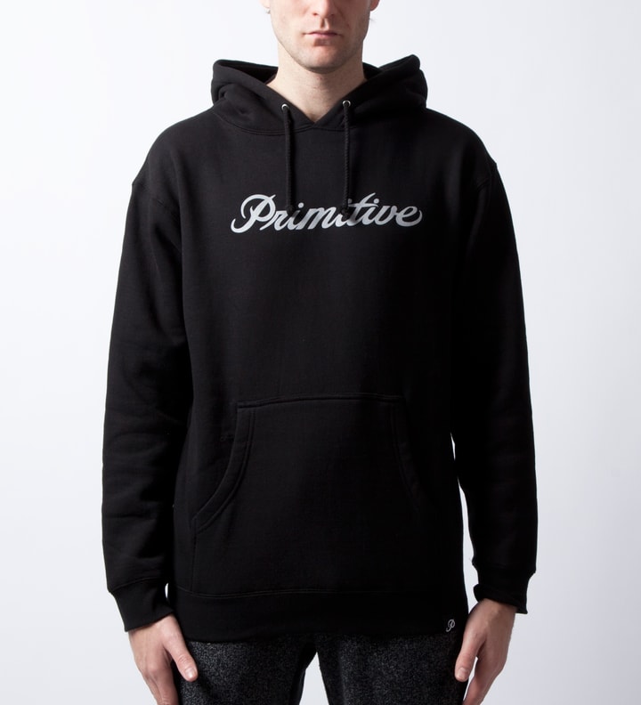 Black Signature Script Pullover Hoodie Placeholder Image