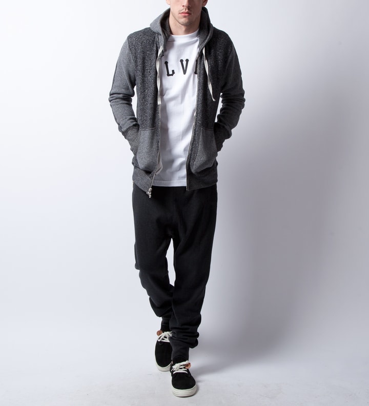 Grey/Charcoal RC-3245 Colorblock Tiger Fleece Zip Hoodie  Placeholder Image