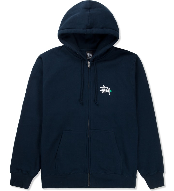 Navy Basic Logo Zip Hoodie  Placeholder Image