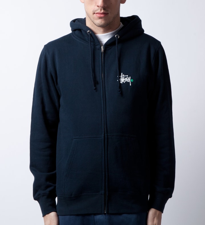 Navy Basic Logo Zip Hoodie  Placeholder Image