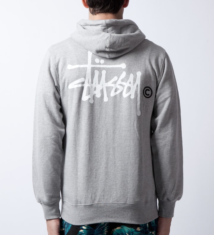 Heather Grey Basic Logo Zip Hoodie  Placeholder Image