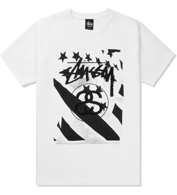 White/Black Stussy Flag T-Shirt Placeholder Image
