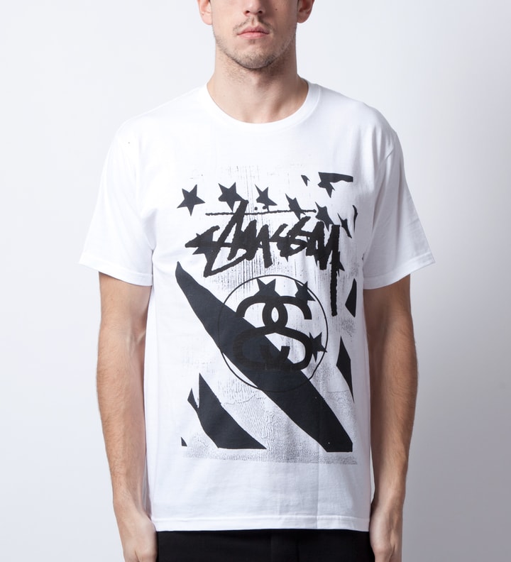 White/Black Stussy Flag T-Shirt Placeholder Image