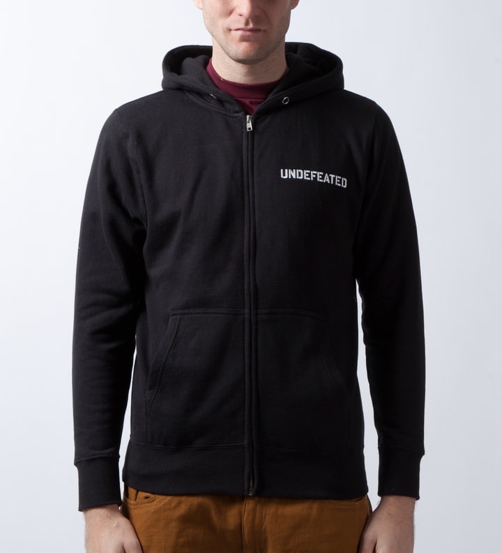 Black Undefeated Stencil Zip Hoodie  Placeholder Image