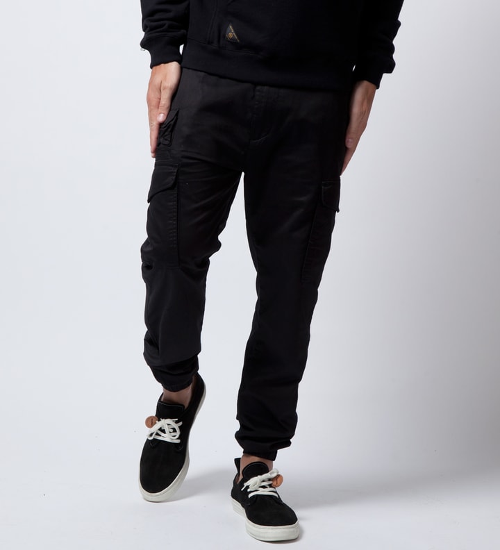 Black Silver Cargo Pants  Placeholder Image