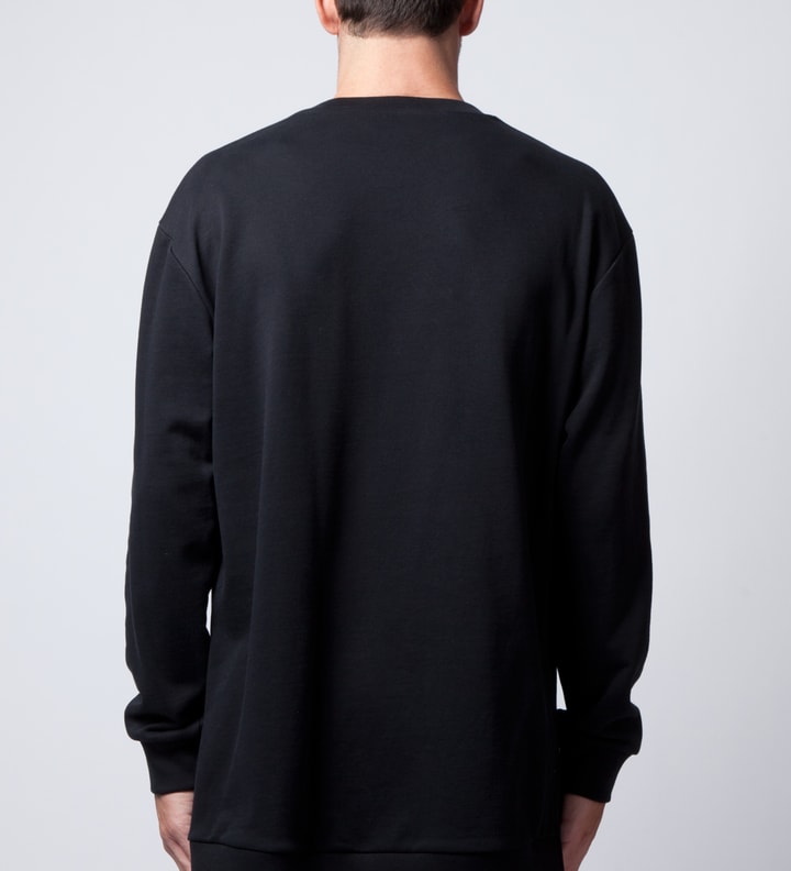 Soft Black Laser Cut Lightning Bolt Pullover Sweater  Placeholder Image