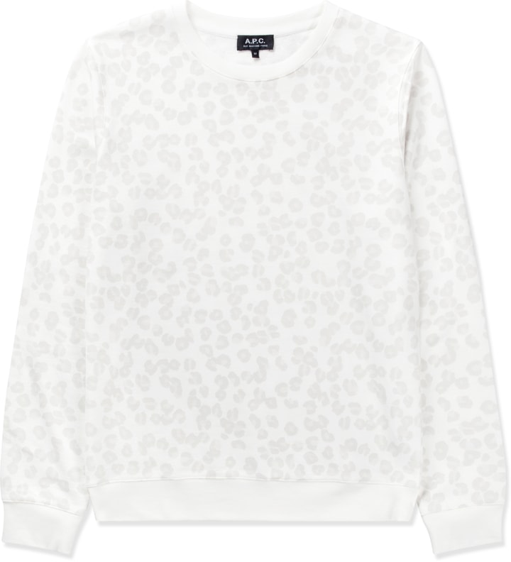 White Leopard Print Sweatshirt Placeholder Image