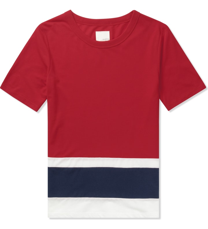 Tango Red SS Panel Stripe T-Shirt Placeholder Image