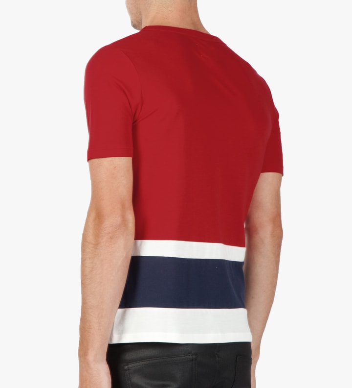 Tango Red SS Panel Stripe T-Shirt Placeholder Image