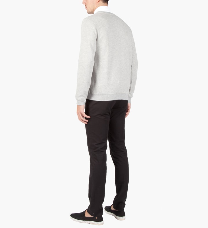 CARVEN Mottled Grey Still Life Molleton Sweater 